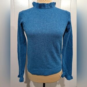 Margaret O'Leary Cashmere Ruffle Collar Sweater Size Small